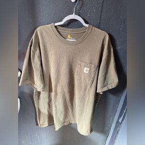 Carhartt Olive Green Crew Neck Short Sleeve Tee